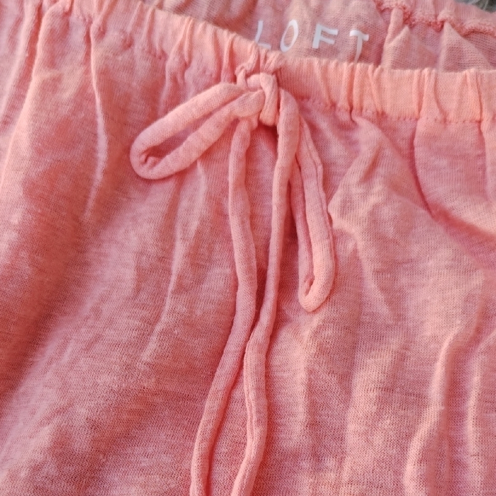 LOFT Pink Puff Sleeve Crop Blouse - Picture 5 of 7